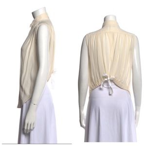 Sandro Ivory Sleeveless Blouse